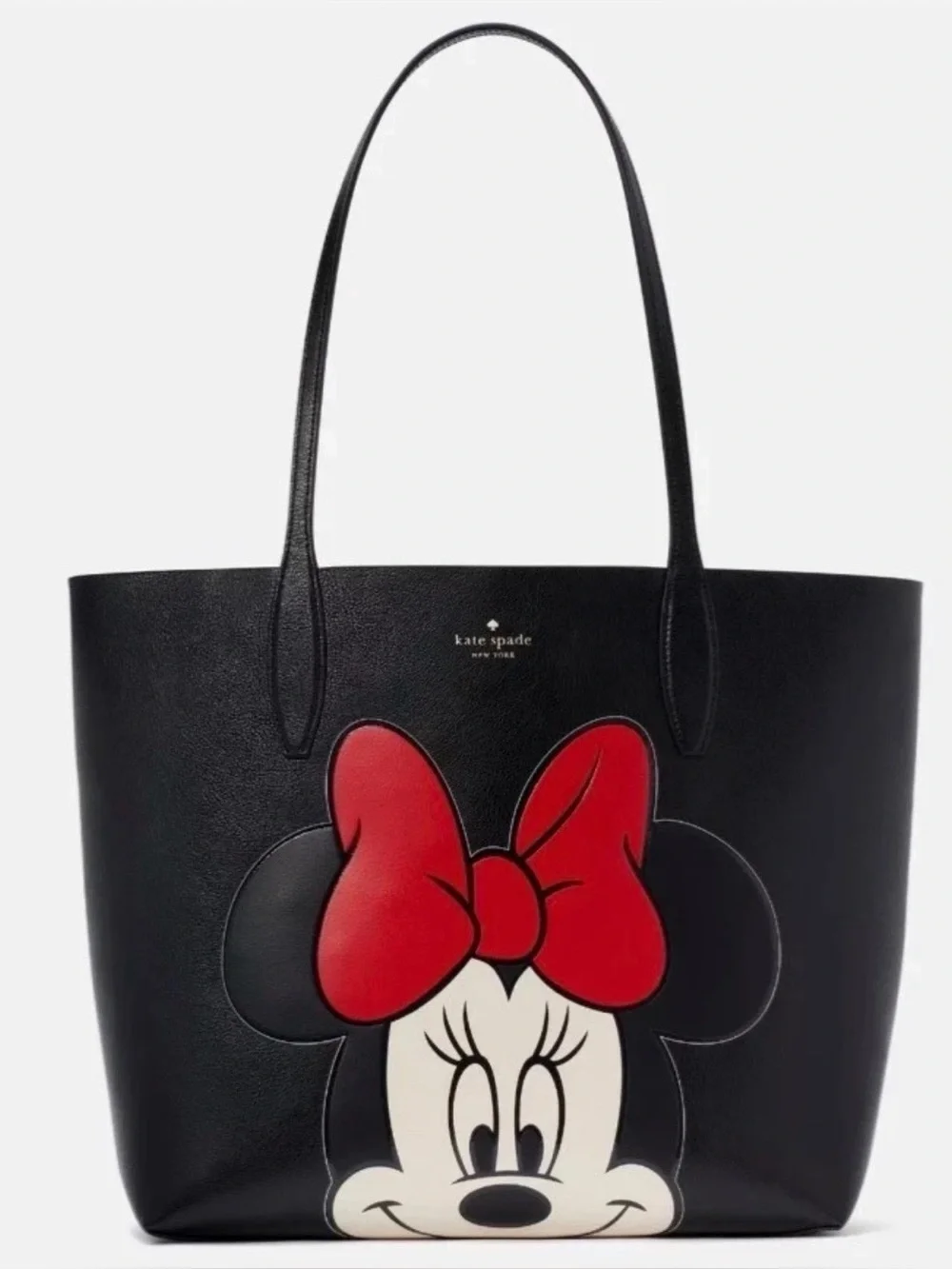 kate spade Black Tote with Red Bow Minnie Appliqué